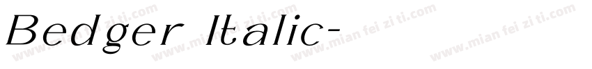 Bedger Italic字体转换